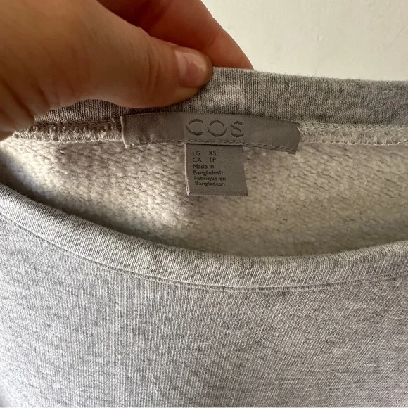 COS Heather Gray Sweatshirt Dress - Picture 2 of 7